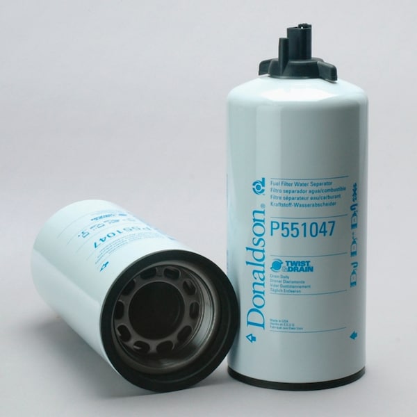 Fuel Filter, Water Separator Spin-On Twist&Drain, P551047